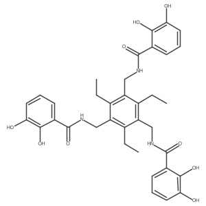 N-[[3,5-bis[[(2,3-dihydroxybenzoyl)amino]methyl]-2,4,6-triethyl-phenyl]methyl]-2,3-dihydroxy-benzamide结构式