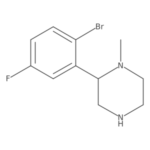 2-(2-Bromo-5-fluorophenyl)-1-methylpiperazine Structure