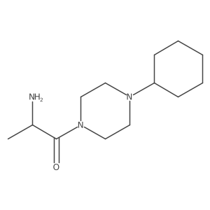 2-Amino-1-(4-cyclohexylpiperazin-1-yl)propan-1-one结构式