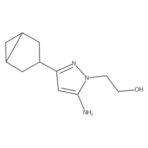 2-(5-amino-3-{bicyclo[3.1.0]hexan-3-yl}-1H-pyrazol-1-yl)ethan-1-ol结构式
