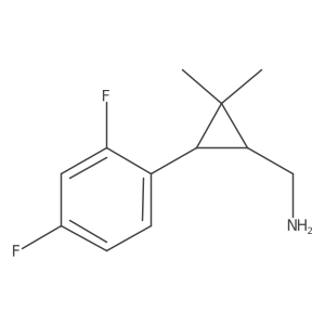 [3-(2,4-Difluorophenyl)-2,2-dimethylcyclopropyl]methanamine Structure