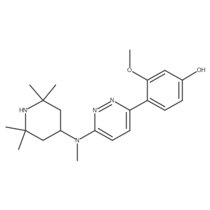 3-Methoxy-4-(6-(methyl(2,2,6,6-tetramethylpiperidin-4-yl)amino)pyridazin-3-yl)phenol Structure