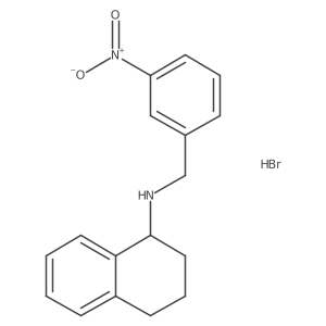 N-(3-Nitrobenzyl)-1,2,3,4-tetrahydronaphthalen-1-amine hydrobromide Structure