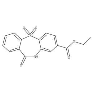 Ethyl11-oxo-10,11-dihydrodibenzo[b,f][1,4]thiazepine-8-carboxylate5,5-dioxide Structure