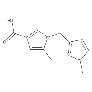 5-Methyl-1-[(1-methyl-1H-pyrazol-3-yl)methyl]-1H-pyrazole-3-carboxylic acid结构式