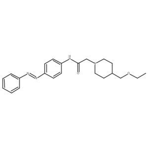 1-Piperidineacetamide, 4-(ethoxymethyl)-N-[4-(2-phenyldiazenyl)phenyl]-结构式