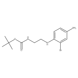 tert-Butyl (2-((4-amino-2-bromophenyl)amino)ethyl)carbamate结构式