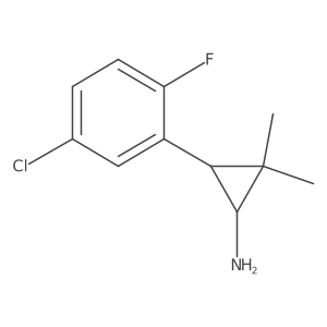 3-(5-Chloro-2-fluorophenyl)-2,2-dimethylcyclopropan-1-amine结构式