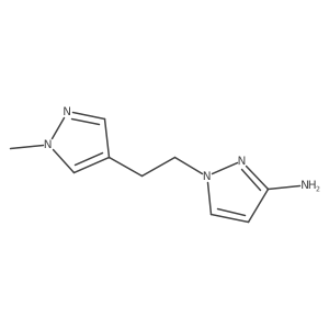 1-[2-(1-Methyl-1H-pyrazol-4-yl)ethyl]-1H-pyrazol-3-amine结构式