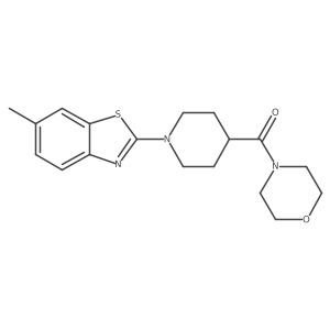 (1-(6-Methylbenzo[d]thiazol-2-yl)piperidin-4-yl)(morpholino)methanone Structure