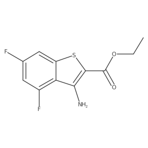 Ethyl 3-amino-4,6-difluorobenzo[b]thiophene-2-carboxylate结构式