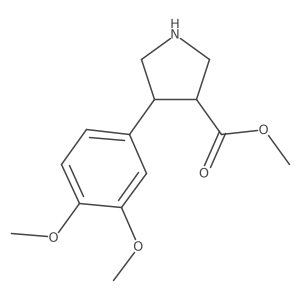 Methyl 4-(3,4-dimethoxyphenyl)pyrrolidine-3-carboxylate结构式