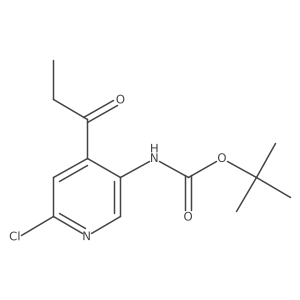 tert-Butyl (6-chloro-4-propionylpyridin-3-yl)carbamate Structure