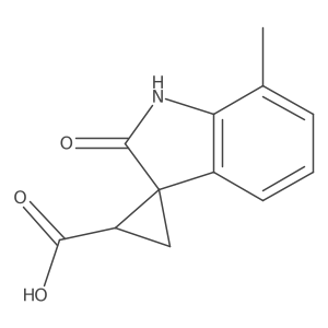7'-Methyl-2'-oxo-1',2'-dihydrospiro[cyclopropane-1,3'-indole]-2-carboxylic acid Structure