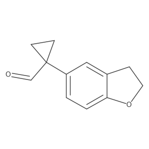 1-(2,3-Dihydro-1-benzofuran-5-yl)cyclopropane-1-carbaldehyde结构式