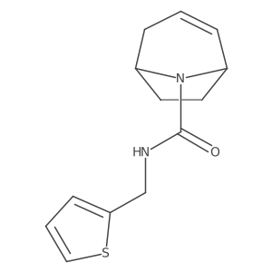 N-(Thiophen-2-ylmethyl)-8-azabicyclo[3.2.1]oct-2-ene-8-carboxamide结构式