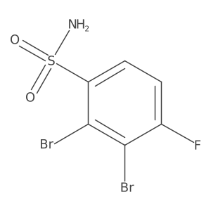2,3-Dibromo-4-fluorobenzenesulfonamide Structure