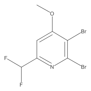 2,3-Dibromo-6-(difluoromethyl)-4-methoxypyridine Structure