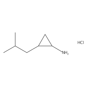 (1R,2R)-2-(2-methylpropyl)cyclopropan-1-amine hydrochloride结构式