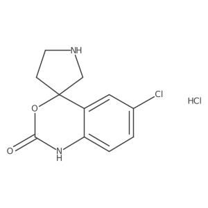 6-Chlorospiro[benzo[D][1,3]oxazine-4,3'-pyrrolidin]-2(1H)-one hydrochloride Structure