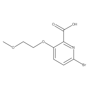 6-Bromo-3-(2-methoxyethoxy)-pyridine-2-carboxylic acid Structure