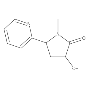 3-Hydroxy-1-methyl-5-(pyridin-2-yl)pyrrolidin-2-one结构式