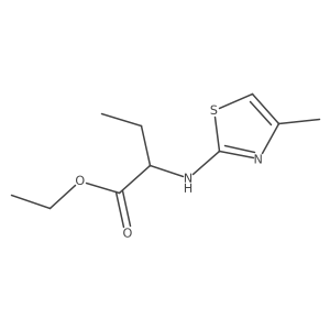 Ethyl 2-[(4-methyl-1,3-thiazol-2-yl)amino]butanoate结构式
