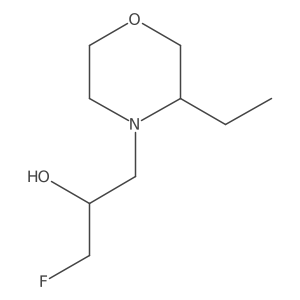 1-(3-Ethylmorpholin-4-yl)-3-fluoropropan-2-ol Structure