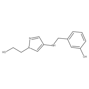 3-({[1-(2-hydroxyethyl)-1H-pyrazol-4-yl]amino}methyl)phenol Structure