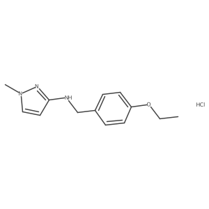 N-[(4-ethoxyphenyl)methyl]-1-methylpyrazol-3-amine;hydrochloride结构式