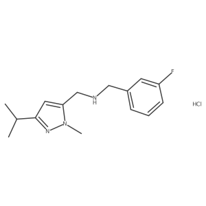 1-(3-fluorophenyl)-N-[(3-isopropyl-1-methyl-1H-pyrazol-5-yl)methyl]methanamine Structure