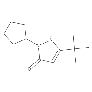 3-(tert-butyl)-1-cyclopentyl-1H-pyrazol-5-ol Structure