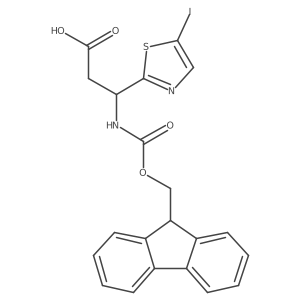 3-({[(9H-fluoren-9-yl)methoxy]carbonyl}amino)-3-(5-iodo-1,3-thiazol-2-yl)propanoic acid结构式