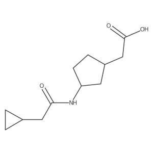 2-[3-(2-Cyclopropylacetamido)cyclopentyl]acetic acid结构式
