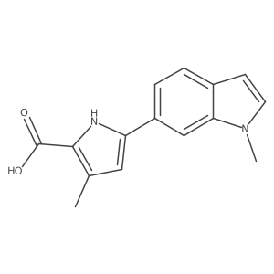 3-Methyl-5-(1-methyl-1H-indol-6-yl)-1H-pyrrole-2-carboxylic acid Structure