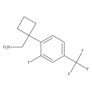 {1-[2-Fluoro-4-(trifluoromethyl)phenyl]cyclobutyl}methanamine结构式