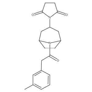 1-((1R,5S)-8-(2-(m-tolyl)acetyl)-8-azabicyclo[3.2.1]octan-3-yl)pyrrolidine-2,5-dione Structure