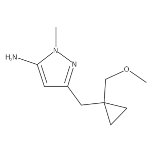 3-{[1-(methoxymethyl)cyclopropyl]methyl}-1-methyl-1H-pyrazol-5-amine Structure