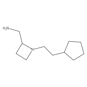 [1-(2-Cyclopentylethyl)azetidin-2-yl]methanamine结构式