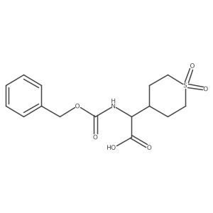 2-{[(Benzyloxy)carbonyl]amino}-2-(1,1-dioxo-1lambda6-thian-4-yl)acetic acid结构式