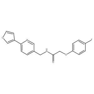 2-(4-fluorophenoxy)-N-((6-(furan-3-yl)pyridin-3-yl)methyl)acetamide结构式