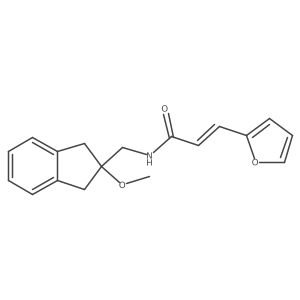(E)-3-(furan-2-yl)-N-((2-methoxy-2,3-dihydro-1H-inden-2-yl)methyl)acrylamide结构式