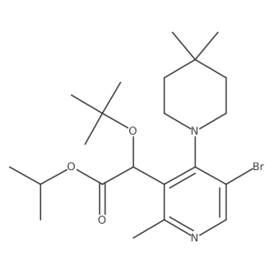Isopropyl (S)-2-(5-bromo-4-(4,4-dimethylpiperidin-1-YL)-2-methylpyridin-3-YL)-2-(tert-butoxy)acetate Structure
