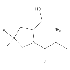 2-Amino-1-(4,4-difluoro-2-(hydroxymethyl)pyrrolidin-1-yl)propan-1-one Structure