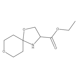 Ethyl 1,8-dioxa-4-azaspiro[4.5]decane-3-carboxylate结构式