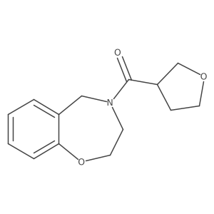 (2,3-dihydrobenzo[f][1,4]oxazepin-4(5H)-yl)(tetrahydrofuran-3-yl)methanone结构式