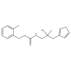 N-{2-hydroxy-2-[(thiophen-3-yl)methyl]propyl}-2-(2-methylphenoxy)acetamide Structure