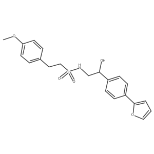 N-{2-[4-(furan-2-yl)phenyl]-2-hydroxyethyl}-2-(4-methoxyphenyl)ethane-1-sulfonamide Structure