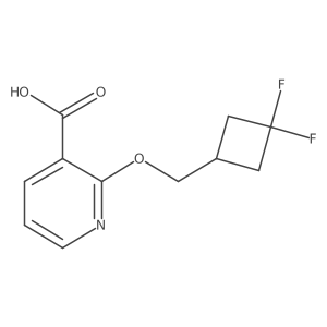 2-((3,3-Difluorocyclobutyl)methoxy)nicotinic acid结构式