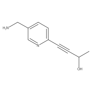 4-[5-(Aminomethyl)pyridin-2-yl]but-3-yn-2-ol结构式